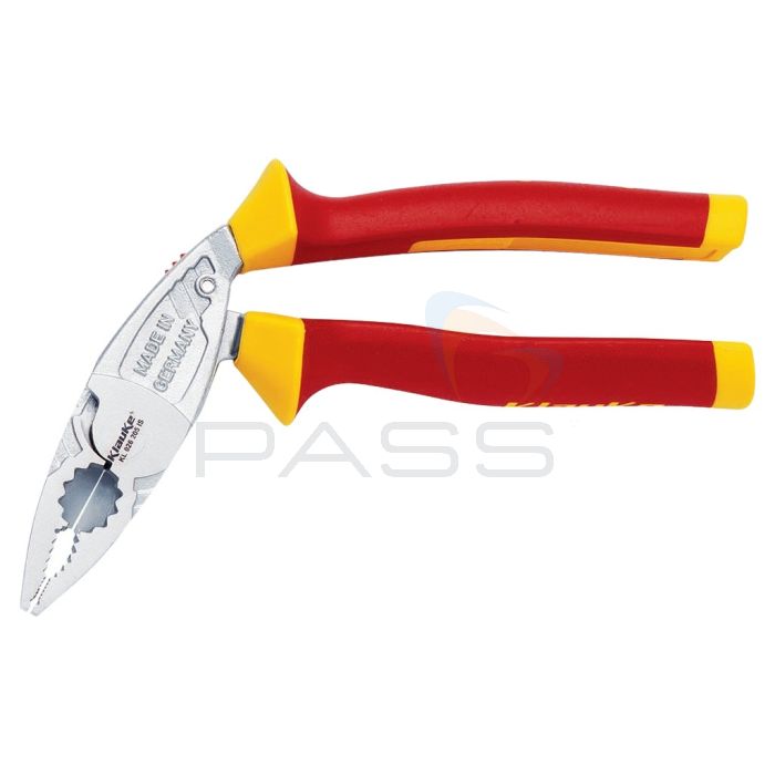 Klauke KL026205IS VDE Power Combination Pliers, Angled, 205mm
