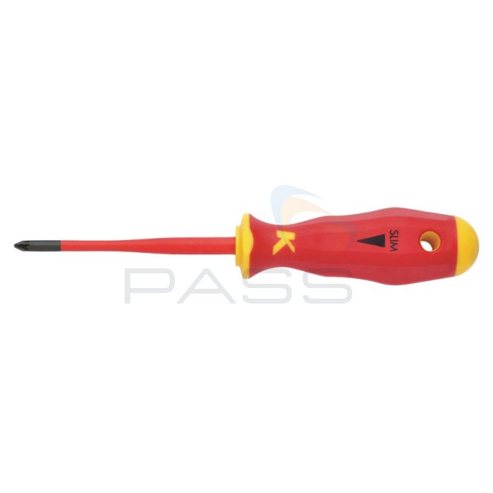 Klauke VDE Plus/Minus Pozidriv Screwdriver, Slim Line
