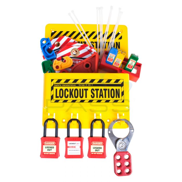 Compact Lockout Tagout Station 8 x 10 with Accessories