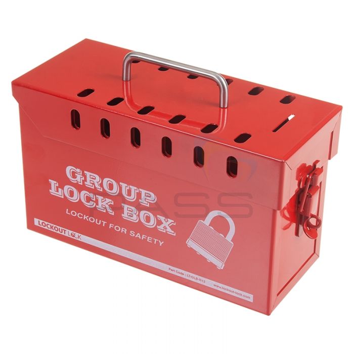 Group Lock Out Box Red 13 Lock - Front