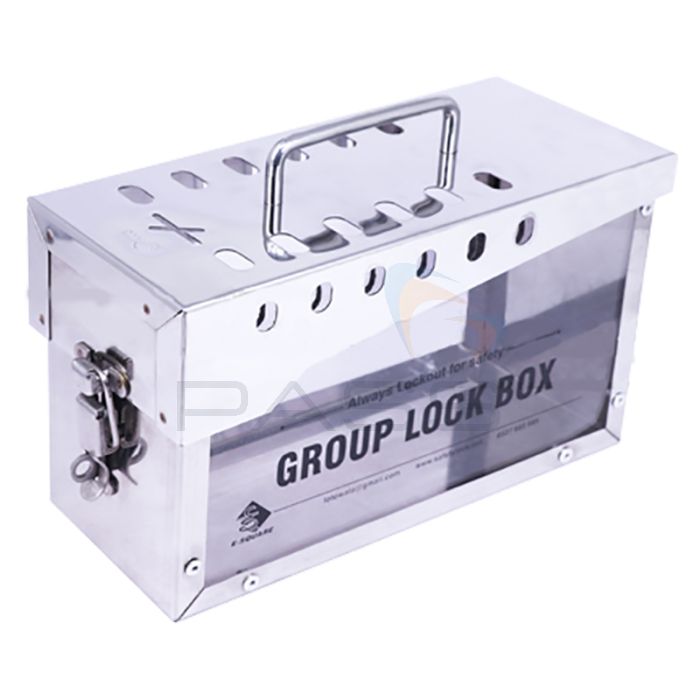 Lockout Lock LT-GLB-SS Group Lock Box - Stainless Steel