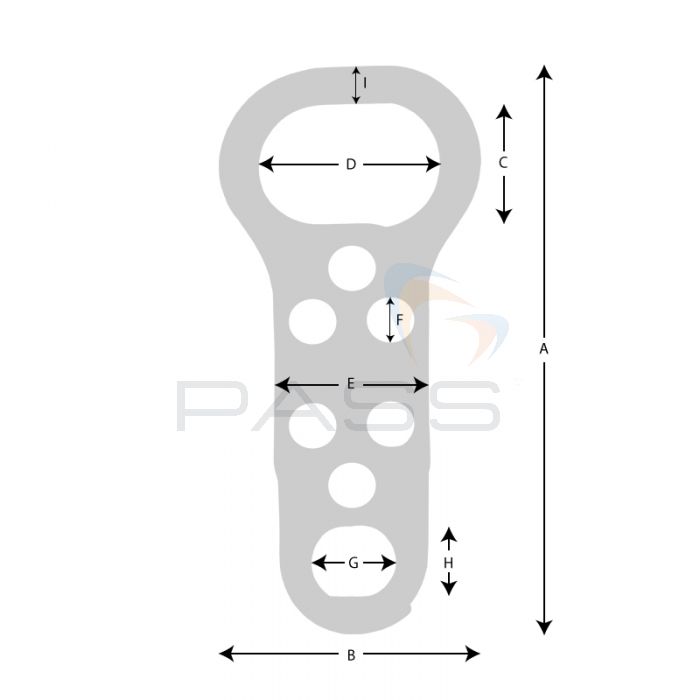 Red Powder-Coated 'Scorpio' Dual-Locking Lockout Hasp - 6 Hole