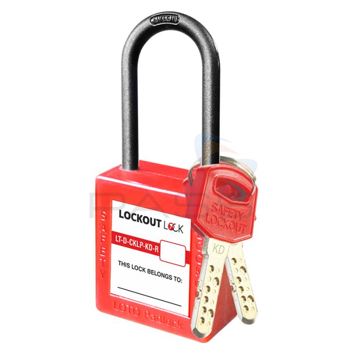 Lockout Lock Series 5 De-Electric Computer Key Lockout Safety Padlock with Nylon Shackle - Key Different