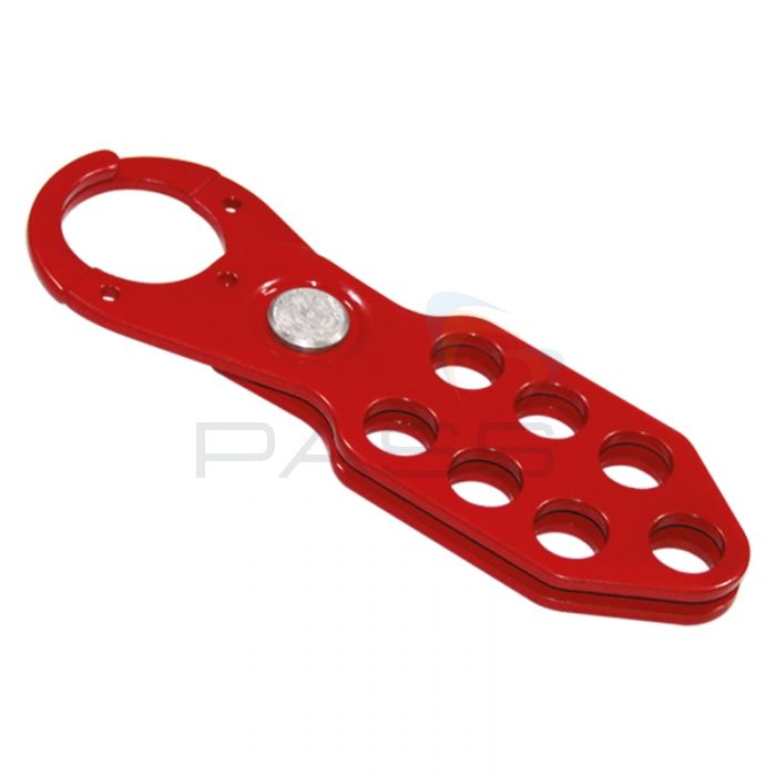 Steel Powder-Coated Lockout Hasp - 7 Hole