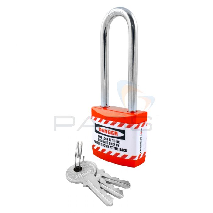 Long Shackle Jacket Padlock - Key Different