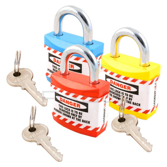 Jacket Lockout Lock with Regular Shackle Set of 3