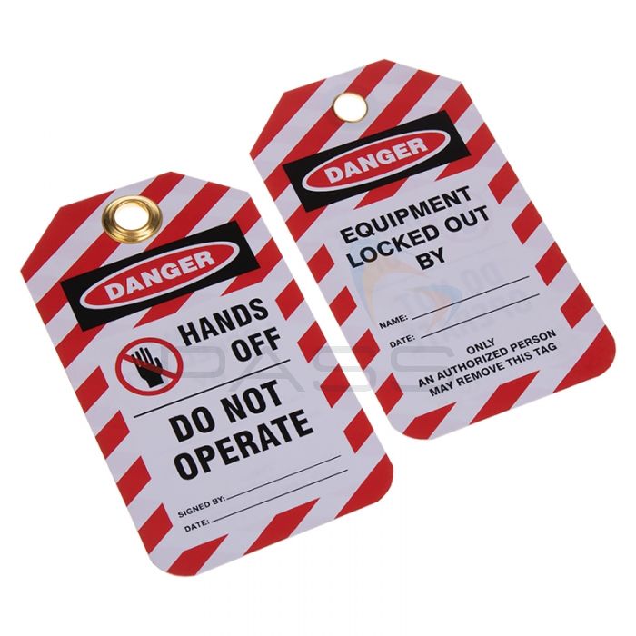 Hands Off Do Not Operate Lockout Tag Pack of 10
