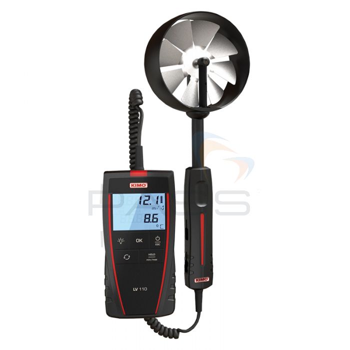 KIMO LV110 Thermo Anemometer w/ Remote 100mm Vane Probe