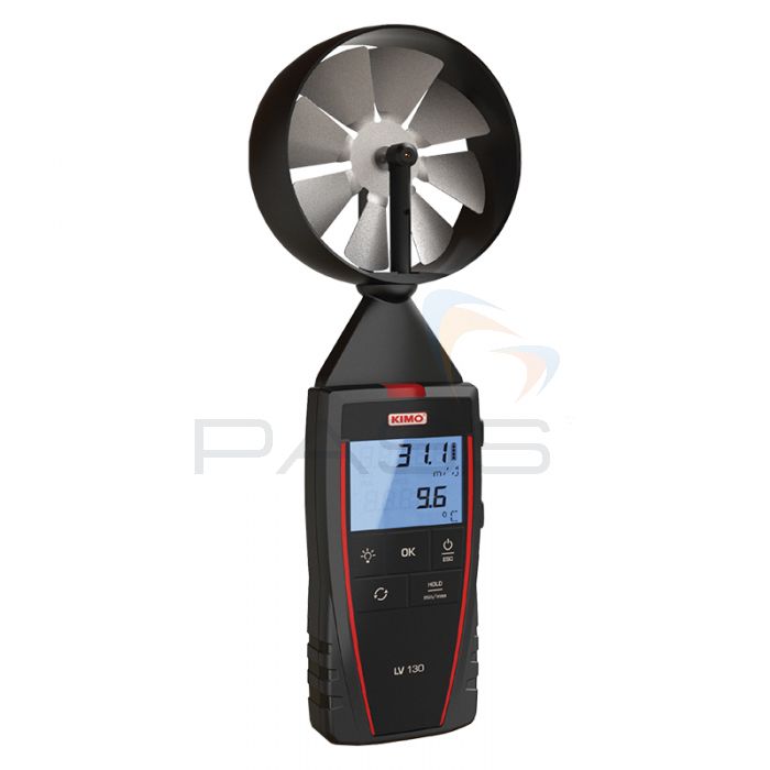 KIMO LV130 Thermo Anemometer w/ Built-In Vane Probe (100mm Diameter)