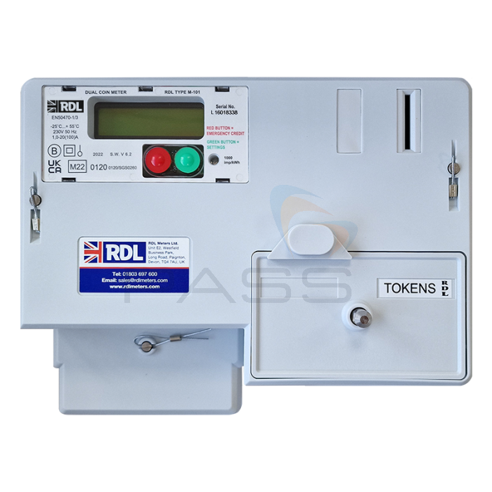 RDL MT-101 100A Token Operated Electronic Meter & Timer w/ LCD 