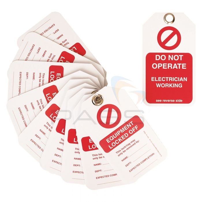 Martindale TAG4 Electrician Working Lockout Tags - 10 Pack