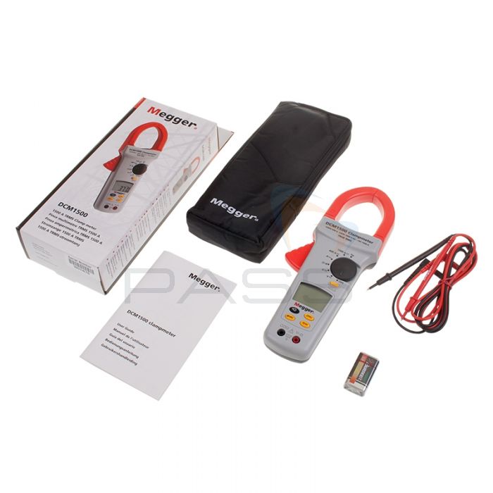 Megger DCM1500 True RMS AC/DC Clamp Meter - Kit