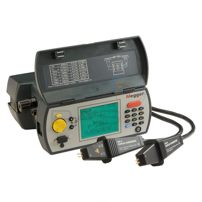 Megger DLRO10X Low Resistance Ohmmeter with DH4-C Duplex Probe Lead Set 