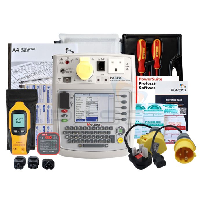 Megger PAT450 PAT Tester - Business Kit (Bundle 2) & accessories
