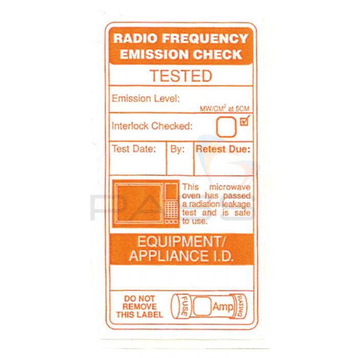 Microwave Leakage Radiation Label