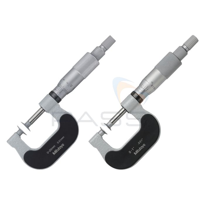 Mitutoyo Series 169 Paper Thickness Micrometer (0 - 25 mm or  0 - 1") - Choice of Metric or Inch