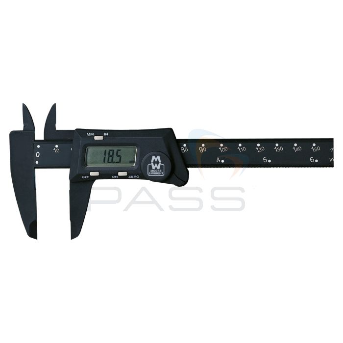Moore & Wright ECP015D Plastic Digital Caliper, 6"/150mm