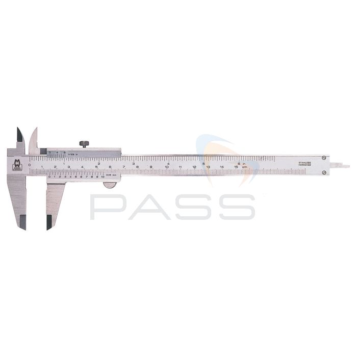 Moore & Wright MW110-15 Precision Vernier Caliper, 110 Series, 150mm/6" 0.05mm/ 1/128"
