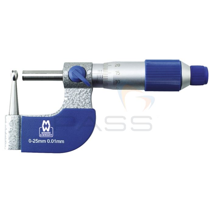 Moore & Wright MW255-01 Tube Micrometer 255 Series - Metric, 0-25mm
