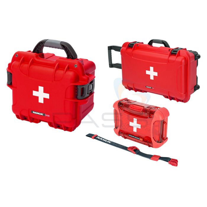 NANUK Protective Case Red w/First Aid Logo