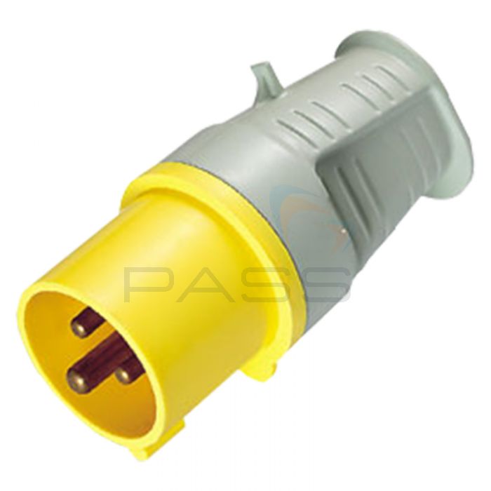 110V Yellow Plug - 16A, 2P+E
