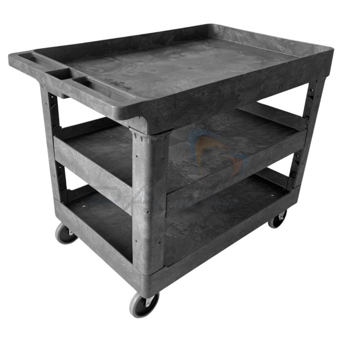 PASS HI937C Plastic Service Trolley, 3 Shelves, 1013mm
