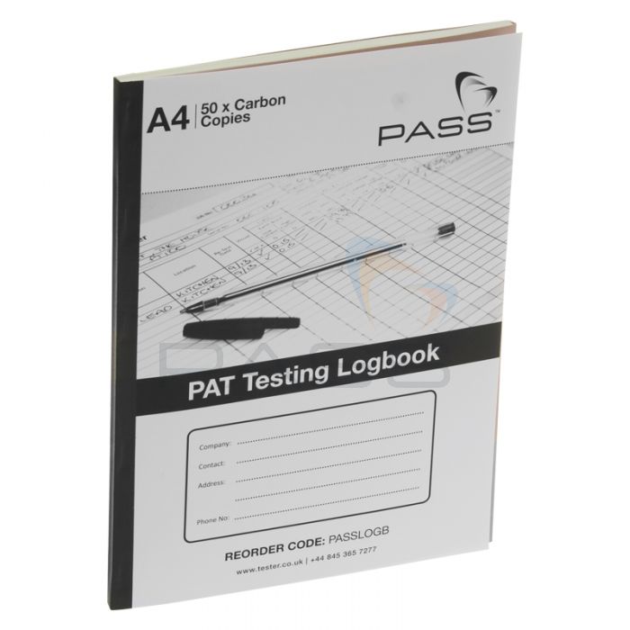 PASS PAT Testing Logbook - Carbon Copy (Branded)
