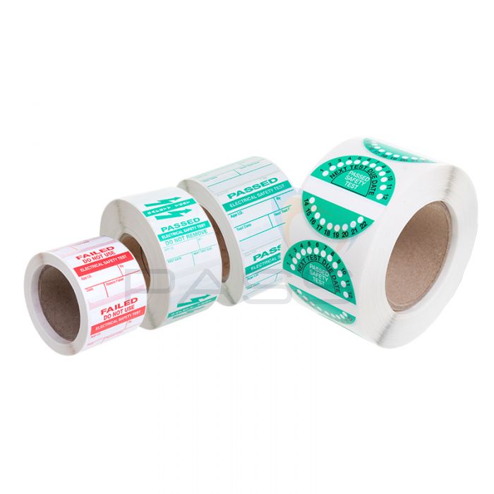 PAT Label Pack - 1000 x Passed, 250 x Failed & 500 x Cable Wrap Labels