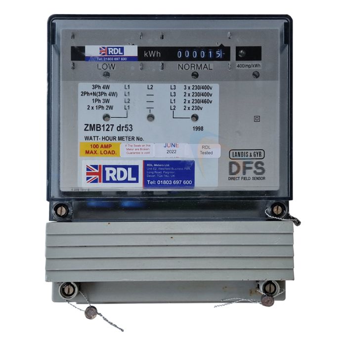 RDL 3P100DIG/E 100A Three Phase Electronic Meter (Reconditioned)