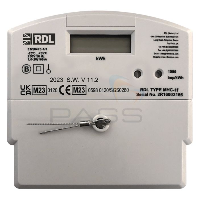 RDL MHC-1F 100A Single Phase Electronic Meter w/ LCD