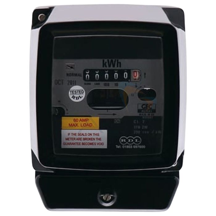 RDL QC4 60A Single Phase Electro-Mechanical Meter w/ Digital Display (Reconditioned) 