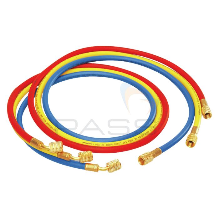 Rothenberger 1500000026 High Pressure Hose Standard Series, 1500mm x 5/16" SAE, Set of 3 (for R410A)