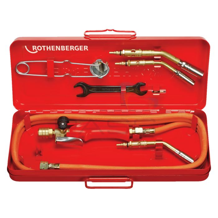 Rothenberger 31092 Airprop Propane Brazing Torch Set 2000°C (Soldering Ø54mm, Brazing Ø28mm) 