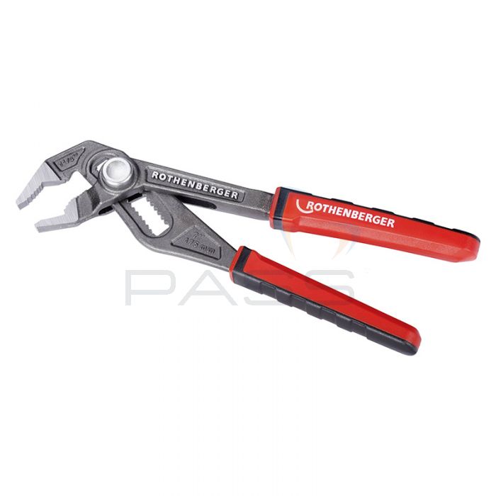 Rothenberger Rogrip F Water Pump Plier 2 Colour Grip, Push Button Locking