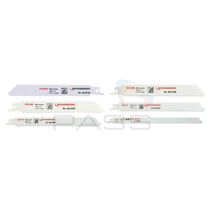 Rothenberger Universal Saw Blade, HSS Bi-Metal, Pack of 5
