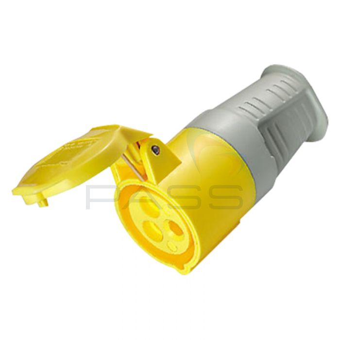 110V Yellow Coupler - 16A, 2P+E