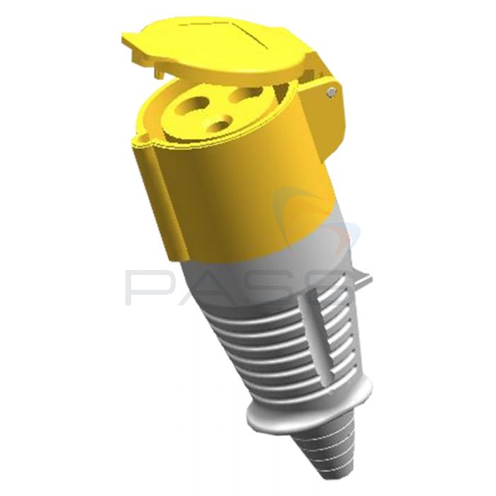 110V Yellow Coupler - 32A, 2P+E