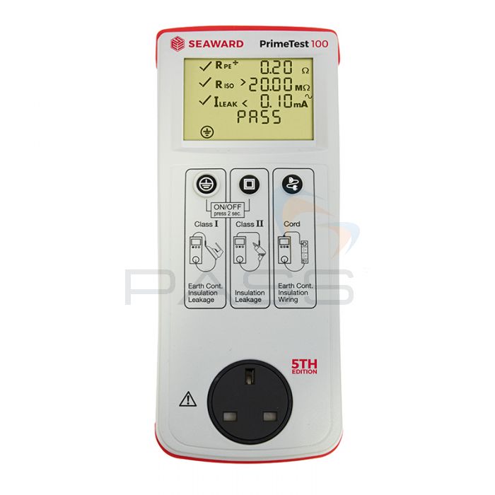 Seaward PrimeTest 100 PT100 PAT Tester front view