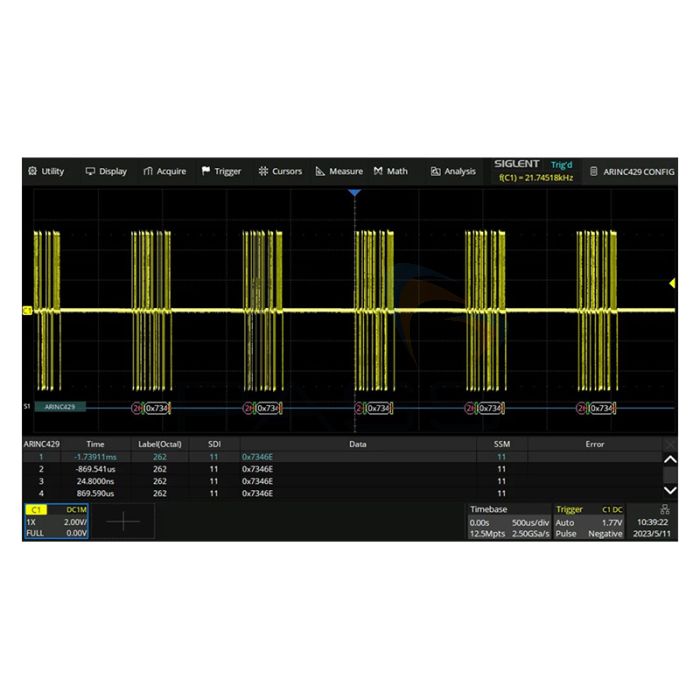 Siglent SDS-5000X-ARINC ARINC 429 Decode (SW)