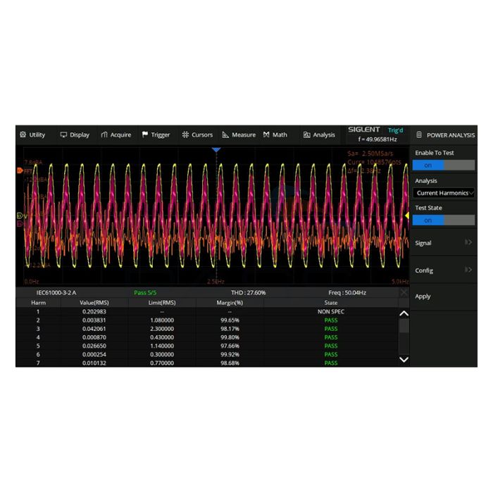 Siglent SDS800XHD-PA Power Analysis Software