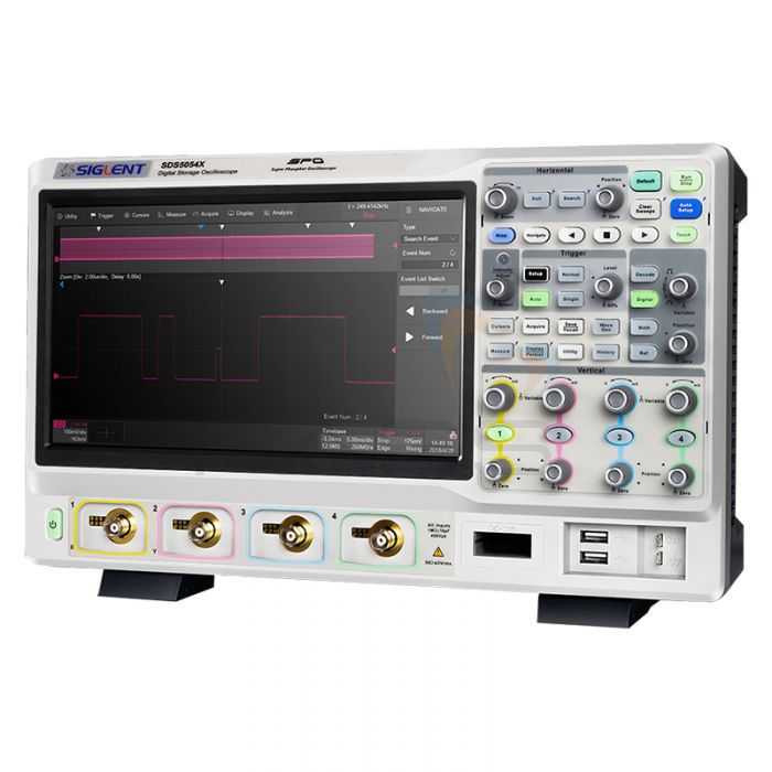 Siglent SDS5004X Digital Storage Oscilloscopes left facing