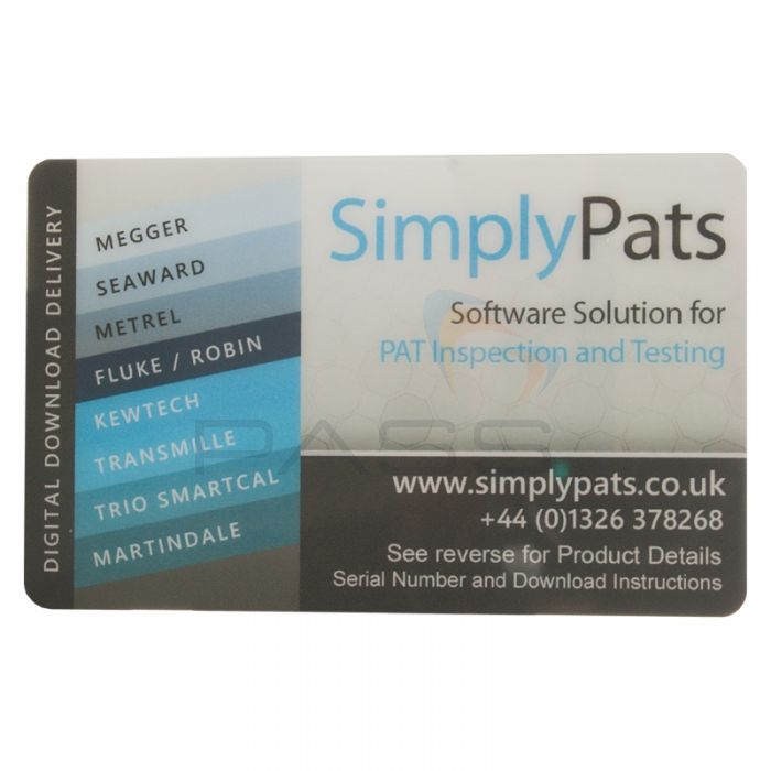 SimplyPats V7 Manual Plus Software - Single User Licence