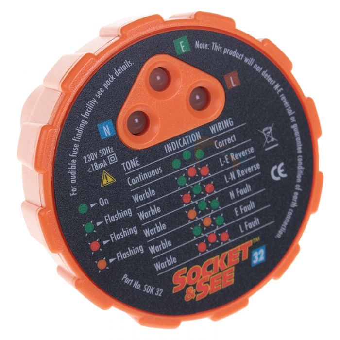 Socket & See SOK32 Professional Socket Tester - Front