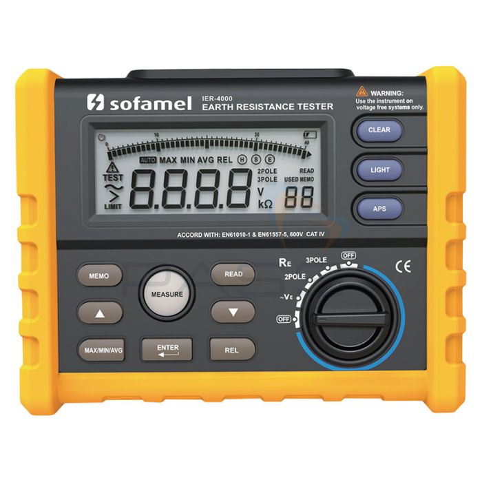 Sofamel IER4000 Digital Ground Resistance Tester
