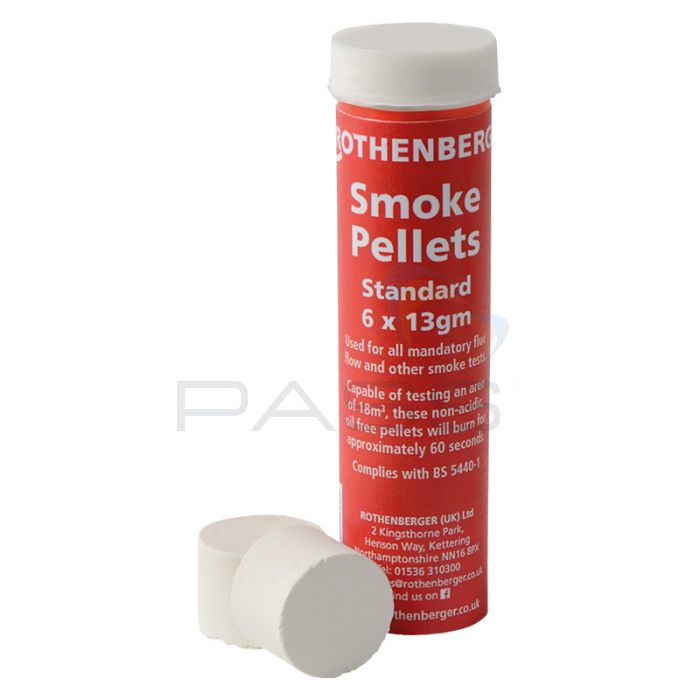 Rothenberger Standard Smoke Pellets 13g: Tube of 6, 50 or 100 1