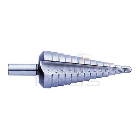 Rothenberger Stepped Unidrill: Size 0/1 (4-12mm), 1 (4-20mm), 2 (4-30mm), 3 (6-38mm), 4 (6-26.75mm) or 5 (4-39mm) 1
