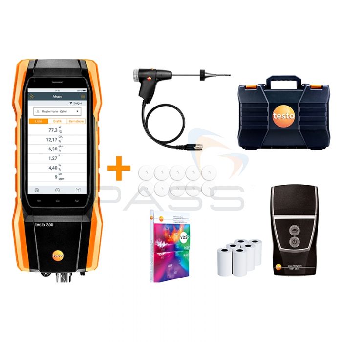 Testo 300LL Smart Long-life Flue Gas Analyser w/ NOx Sensor & Printer