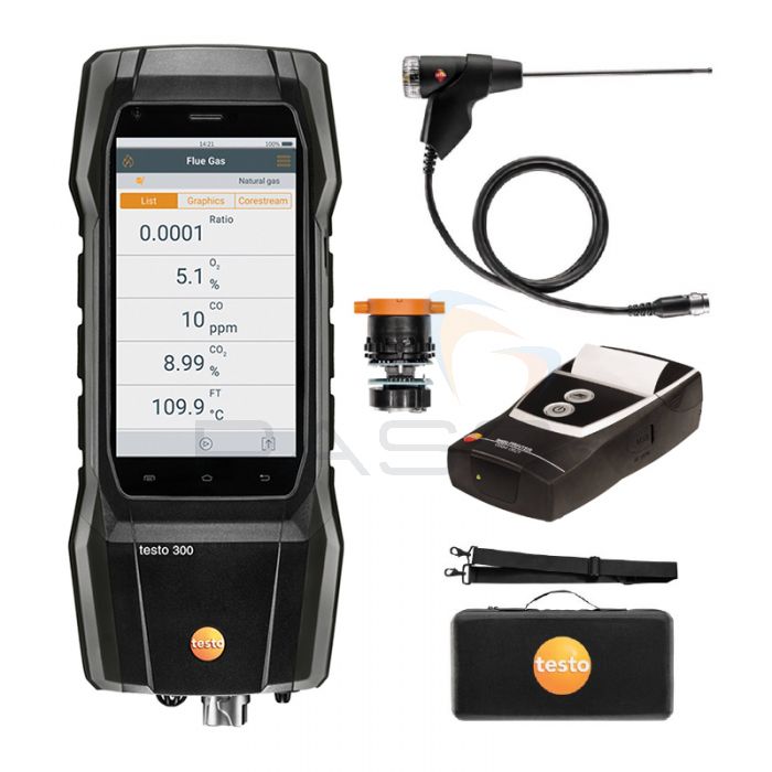 Testo 300 Smart Flue Gas Analyser with NOx Sensor & Printer 