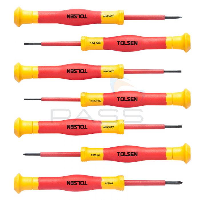 Tolsen 7 Piece Insulated Precision Screwdriver Set