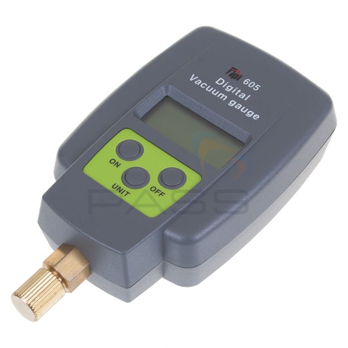 TPI 605 Digital Vacuum Gauge - Front angled